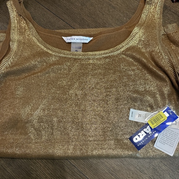 Peter Nygard‎ Metallic Gold Tank Top - Picture 3 of 4